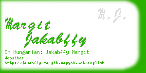 margit jakabffy business card